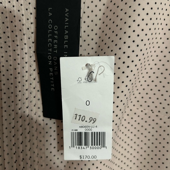 Banana Republic Pink Dress NWT Sz 0 - Picture 8 of 8